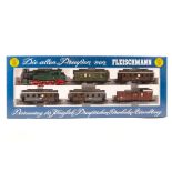 An HO gauge Fleischmann train set (4881). A train in the Royal Prussian Livery, comprising 0-10-0T