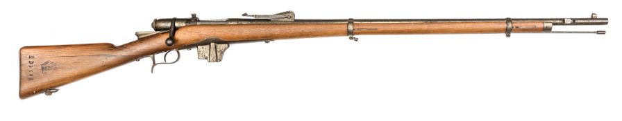 A 10.4mm Italian Vetterli Vitali M70/87 bolt action rifle, 53” overall, barrel 33¾” number KD4603,