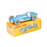 Dinky Toys Talbot-Lago Racing Car (230) In mid blue with mid blue wheels, RN 4. Boxed, minor wear.