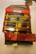 A quantity of Hornby O gauge railway. Including; an LMS 0-4-0 tender loco 5600, and 2x 4-wheel