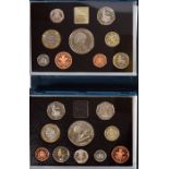 UK Proof sets (5): 1995, £2 to 1p (8 coins), 1996 £5 to 1p (9 coins); 1997 £5 to 1p (10 coins);