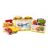 5 Dinky Toys. A Ford D800 Tipper Truck (438). Metallic red cab, yellow body and wheels. A Johnston