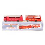A Dinky Supertoys Car Carrier with Trailer (983). Vehicle and trailer in red and light grey “Dinky
