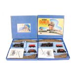 2 Hornby Dublo 3-rail electric Tank Goods train sets EDG17. Each with a BR class N2 0-6-2 tank