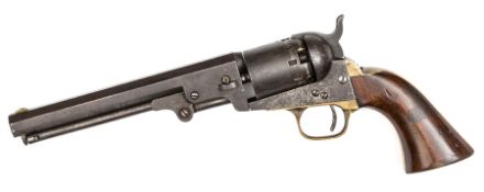A 6 shot .36” Manhattan Navy percussion revolver, number 10778, regular model without striker plate,