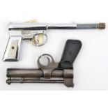 A pre 1958 .177” Webley Junior air pistol, batch number 444. GWO & C (lightly worn overall with