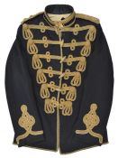 A Lieutenant’s full dress blue tunic of The 3rd (King’s Own) Hussars, gilt regimental pattern lace