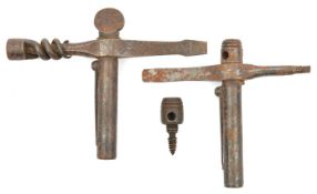A combination tool for the Enfield rifle, with oil bottle, nipple key, pricker, worm and screwdriver