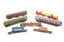 A quantity of N gauge passenger and freight rolling stock by various makes. 13 passenger coaches –