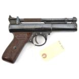 A .22” Webley Premier “D” series air pistol, number 4185. GWO & C, retaining much original blued