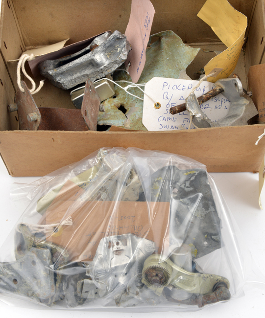 A number of aluminium fragments of Dornier 217 E-4 F8+IN Wk Nr 5437, of 5/KG40, brought down by anti