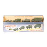 A Dinky Toys Gift Set (699) Military Vehicles (1). Comprising Austin Champ, 1-Ton Cargo Truck,