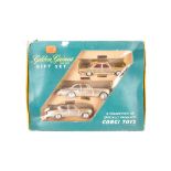 A rare Corgi Toys Golden Guinea Set, G.S.20. Comprising a Bentley Continental. Ford Consul Classic