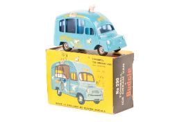 A Budgie Models Tonibell Ice Cream Van (290). A light blue Bedford van with pink model of a cow on