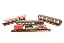 A quantity of N gauge passenger and freight rolling stock by various makes. 12 passenger coaches –