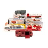 5 Dinky Toys/Supertoys. Foden Flat Truck with Chains (905). Pressure Refueller (642). Vega Major