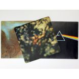 3 Pink Floyd LPs; Meddle UK 1971 stero LP Harvest SHVL 795 Gd minor marks to vinyl, Obscured by