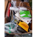 BOX CONTAINING METAL BRACKETS, EXT. LEAD/SOCKETS, SANDPAPER HOLDERS