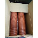 BOX OF 9CM PLASTIC PLANT POTS