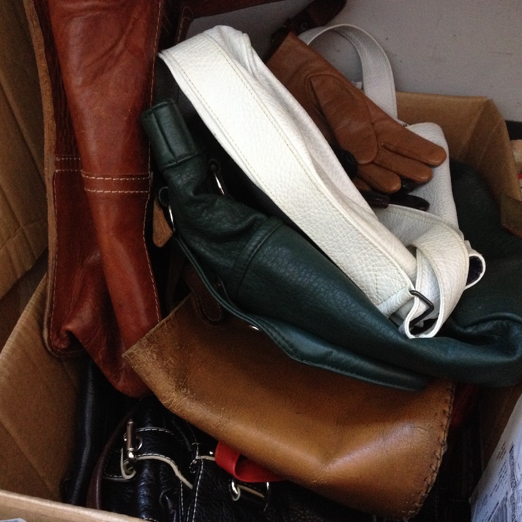 BOX OF HANDBAGS