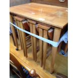 NEST OF TEAK TABLES. W62CM