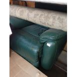 A GREEN LEATHER ELECTRIC RECLINER
