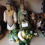 VARIOUS CHINESE FIGURES. LARGEST. 27CM J3