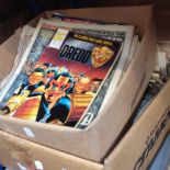 2 BOXES OF COMICS; BEANO, JUDGE DREAD ETC.