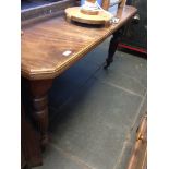 LATE VICTORIAN MHOGANY DINING TABLE .L147CM