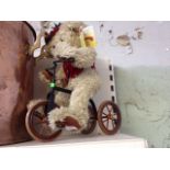 MODERN TEDDY ON BIKE. H42CM