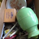 BOX OF POTTERY ETC. RTI