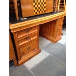 PINE PEDESTAL DESK. W154CM