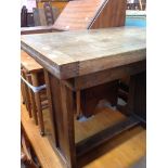 OAK FOLD TOP TABLE. L90CM