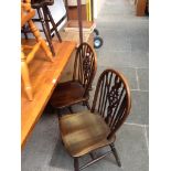 FOUR WHEEL BACK CHAIRS