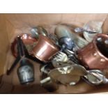 BOX OF METALWARE C