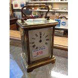 BRASS CARRIAGE CLOCK C