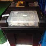 LARGE TOOL BOX WITH MISC. ITEMS