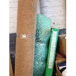 5M X 3M LAWN COVERED LATEX BACKED CARPET; UNDERLAY AND GRIPPARODS