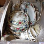 BOX OF BOOTHS AND ROYAL ALBERT DINNER WARE K1