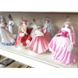 NINE DOULTON, COALPORT AND NAO FIGURES K4