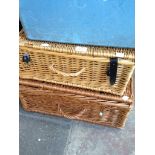 2 EMPTY WICKER HAMPER BASKETS