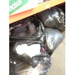 VARIOUS BAGS OF CLOTHES AND MATERIAL