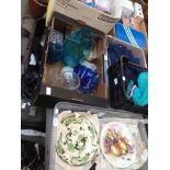 3 BOXOES OF PLATES AND GLASS ETC