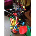 A QUANTITY OF CHILDREN'S TOYS INC BIKE, TRIKES ETC