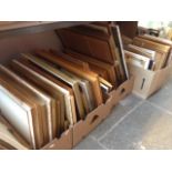 5 BOXES OF OIL & WATERCOLOUR PAINTINGS