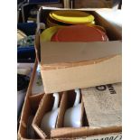 2 BOXES OF VARIOUS CROCKERY