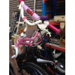 A HELLO KITTY PINK CHILDS BIKE