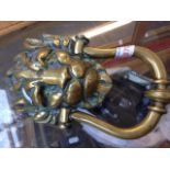 BRASS LION DOOR KNOCKER C