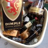 TUB OF SMALL WHISKIES AND PORTS EC. T