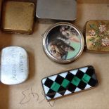 SIX SMALL BOXES INCLUDING AN AGATE